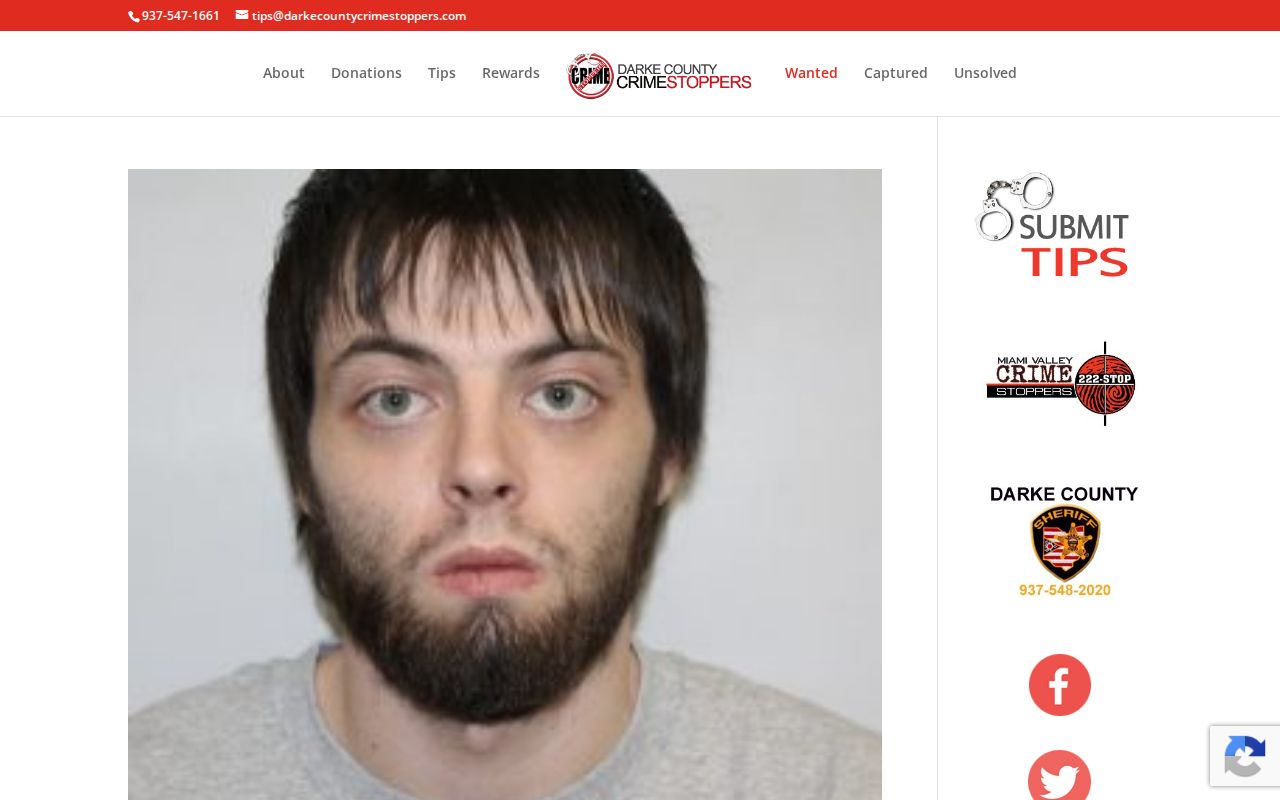 Darke County Crime Stoppers Wanted archive with official wanted-post listings